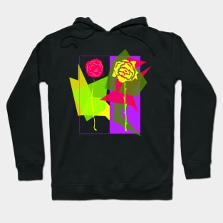 Neon flower power pair (black) Hoodie